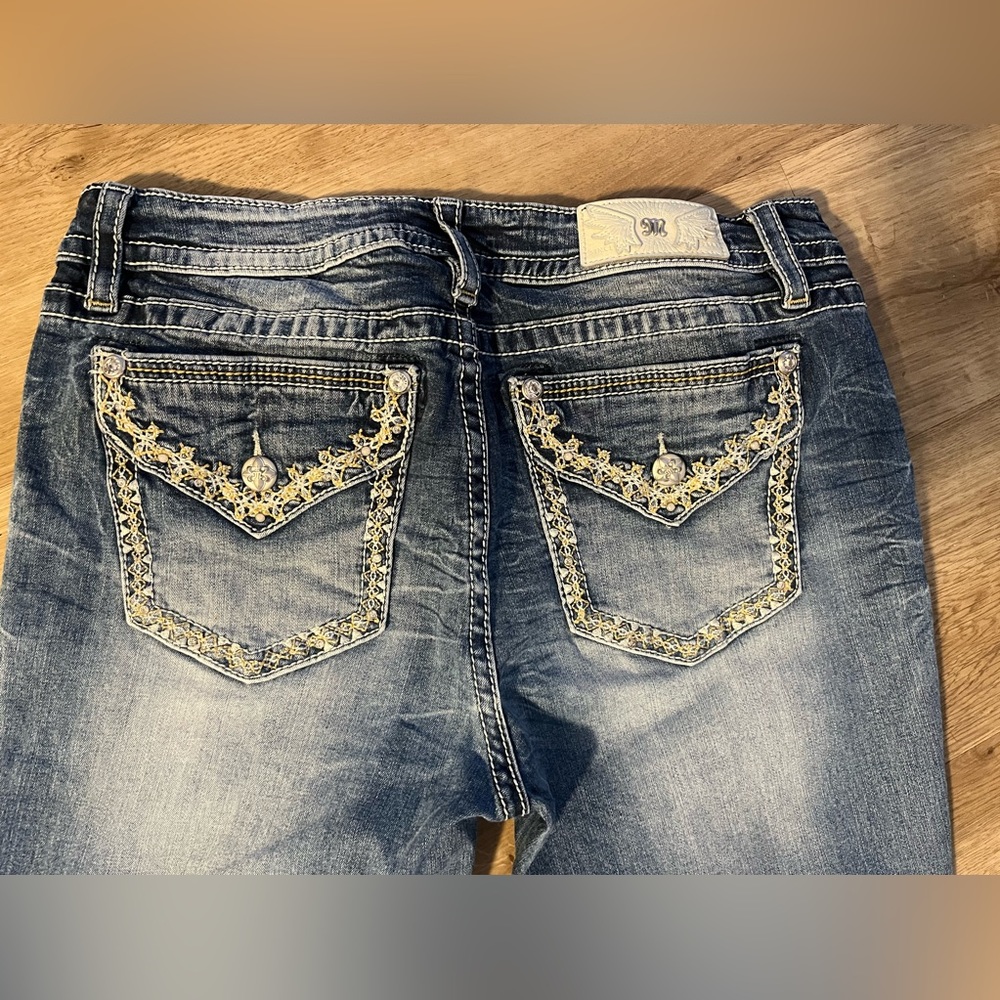 Miss Me Embellished Embellished Bling Women’s Straight Leg Size 34